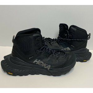 Hoka One One Tennine Hike GTX GORE-TEX Hiking Boot Black Mens Size 8.5 EUC